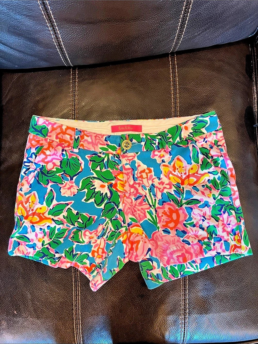 Lilly Pulitzer Callahan Short Floral Shorts in Blue & Pink Size 2